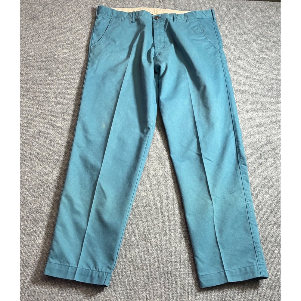 Life Well Made Chino Pants Mens 36x30 Teal Blue Straight Flat Front